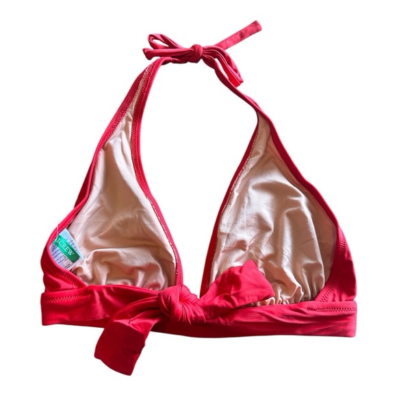 NWT J.Crew Red Halter Swim Top - Picture 4 of 6